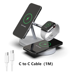 Simply Mag™ All-in-One Convenience: 3-in-1 Wireless Magsafe Charger Stand for Seamless Charging