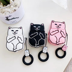 Cartoon Cat AirPods Case